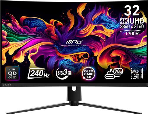 MSI - MPG 321CURX QD-OLED - Monitor - Zwart - 31.50