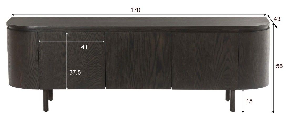 Tv-meubel Tobago B170 x D43 x H56 cm