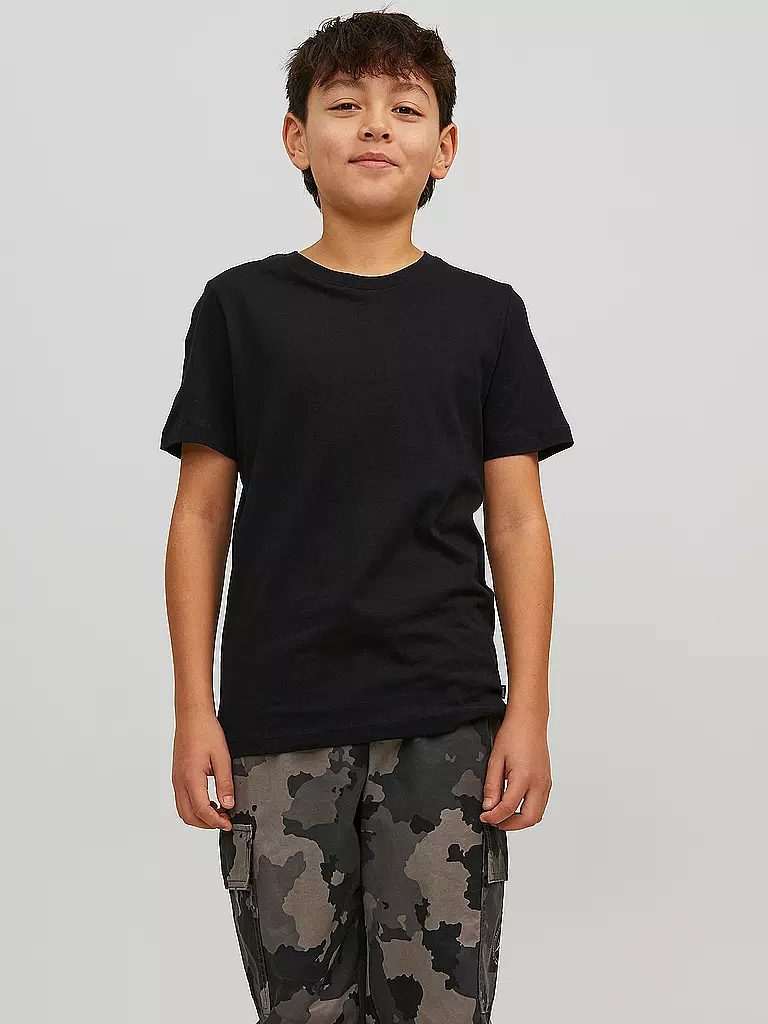 JACK & JONES Jungen T-Shirt JJEORGANIC schwarz