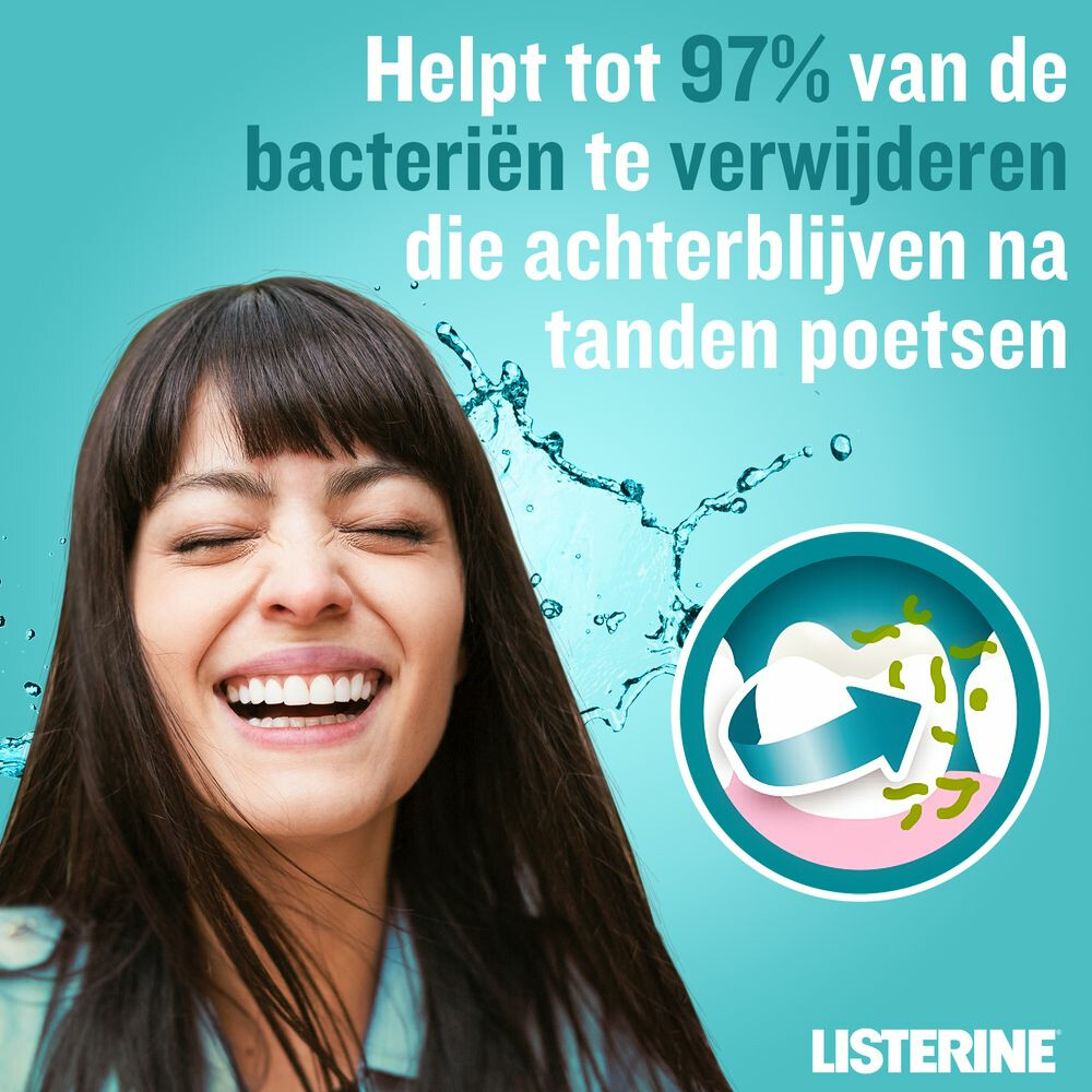 3x Listerine Mondwater Cool Mint Milde Smaak Zonder Alcohol500 ml