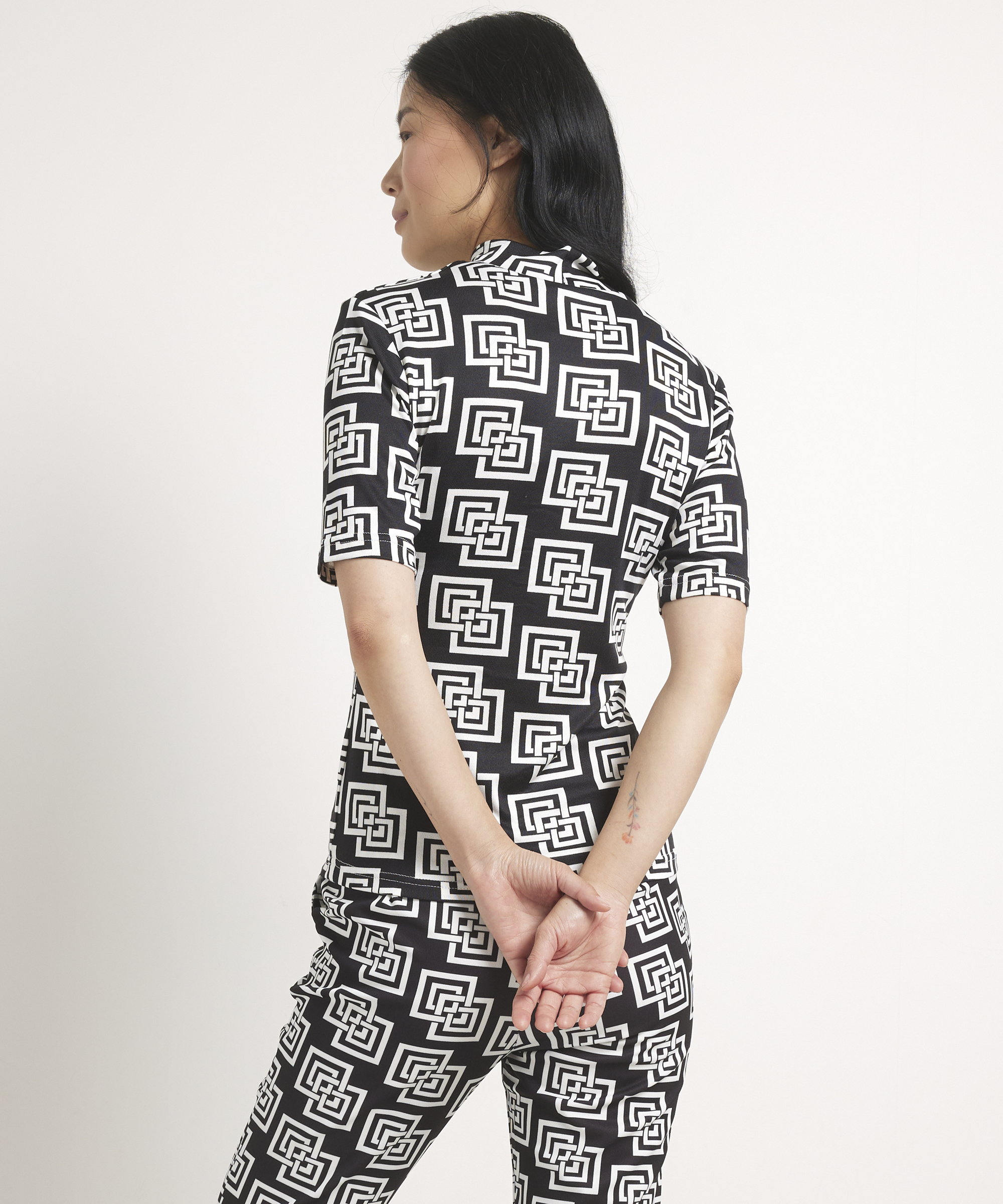 t-shirt met geometrische print
