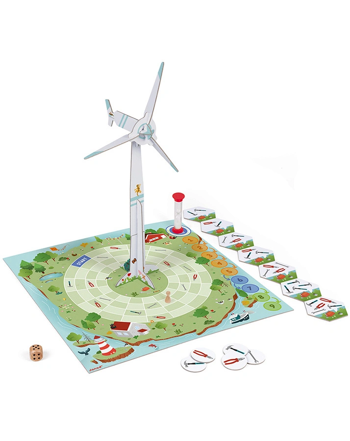 Janod-WWF® Kooperationsspiel WIND TURBINE in bunt
