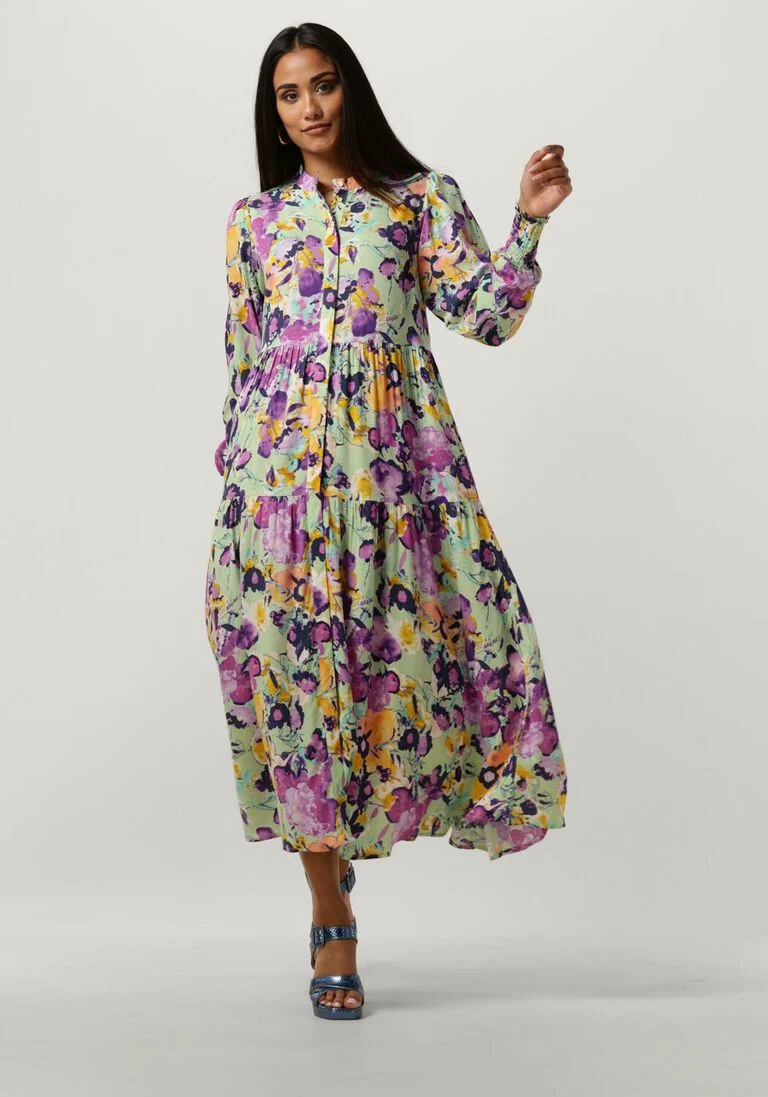 Y.A.S. groene y.a.s. midi jurk yasalira ls long shirt dress s.