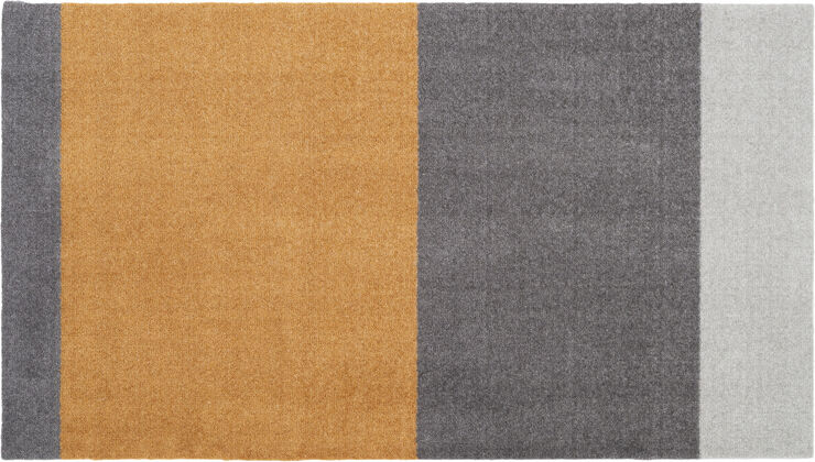 Tica Copenhagen Løber, 67x120 cm, stripes-horizon lysegrå/steelgrey/dijon Lysegrå/steelgrey/dijon