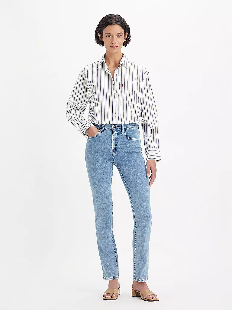 LEVI'S® Highwaist Jeans Straight Fit 724 blau