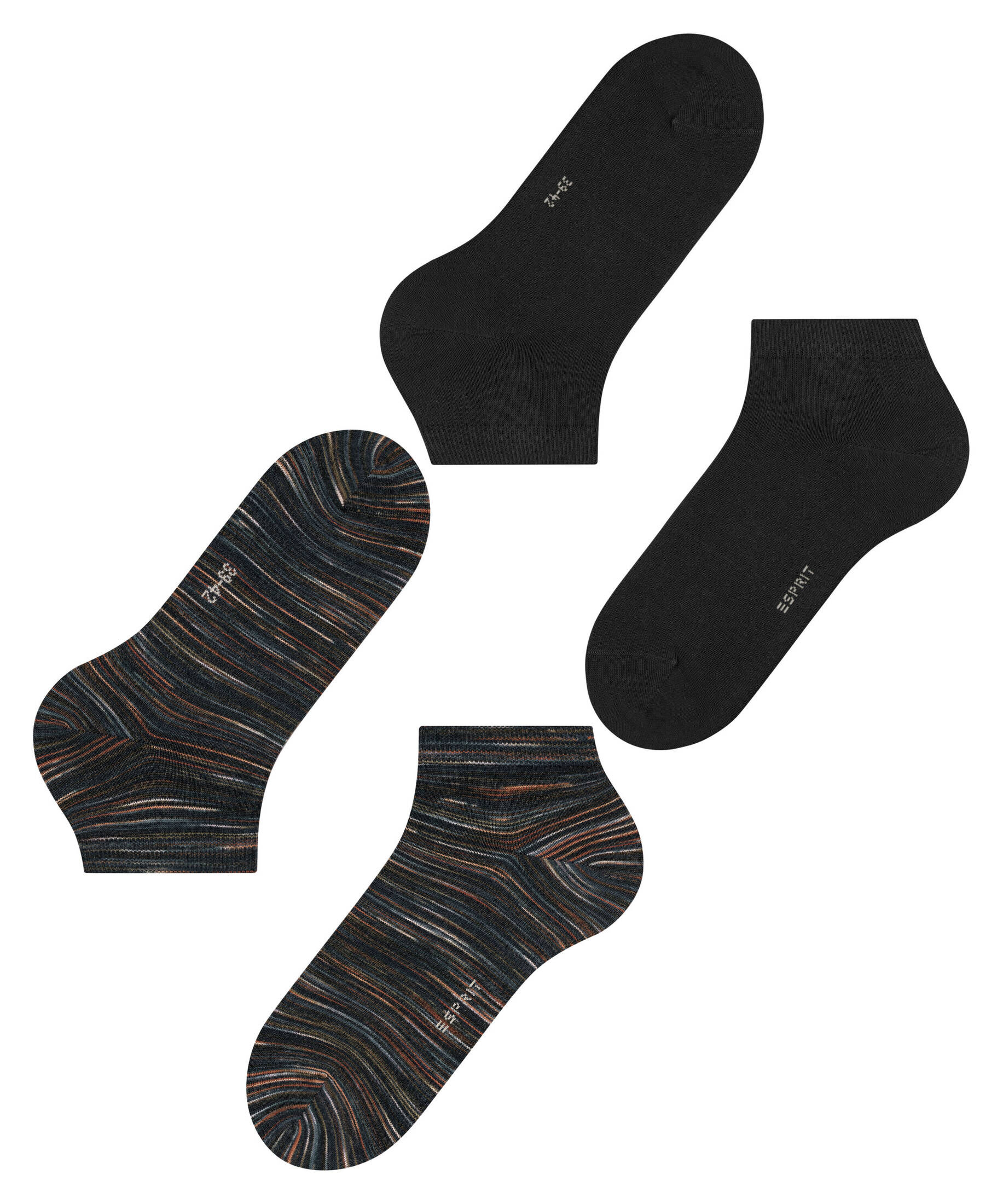 Esprit| Herren Sneakersocken Multicolor 2-Pack