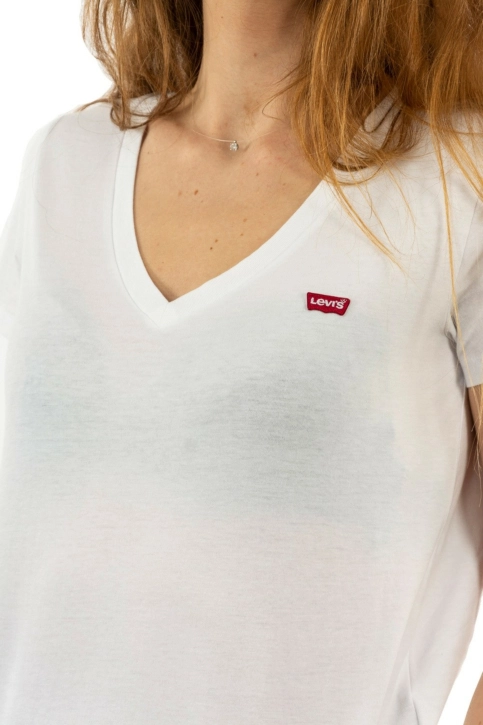 Tee shirt levi's® perfect vneck white +