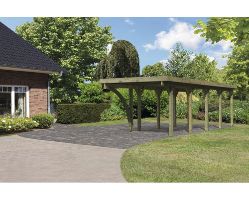 Enkele carport Karibu Bremm 3 variant B 318x860 cm drukgeïmpregneerd