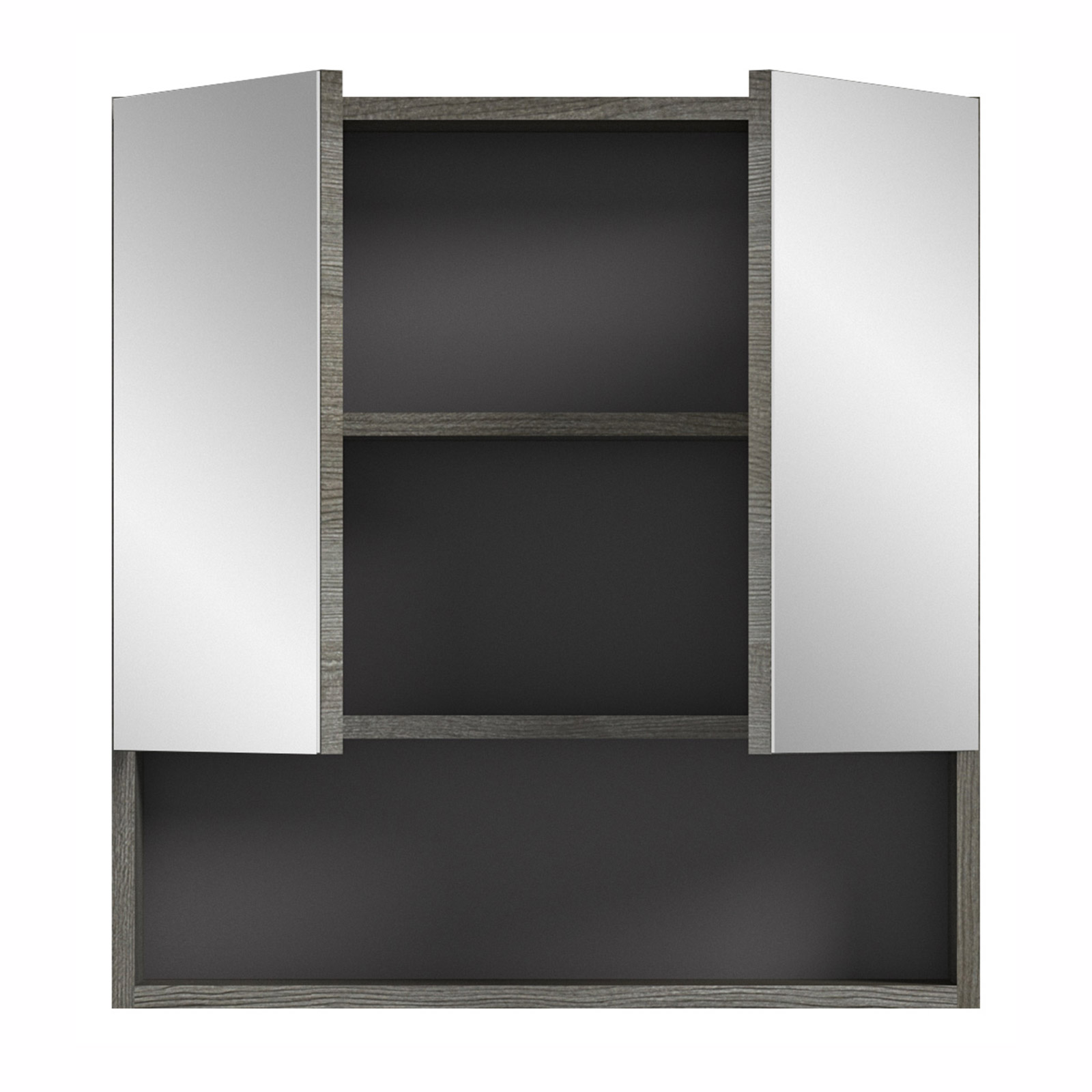 Spiegelschrank SILVER - Rauchsilber - 60 cm