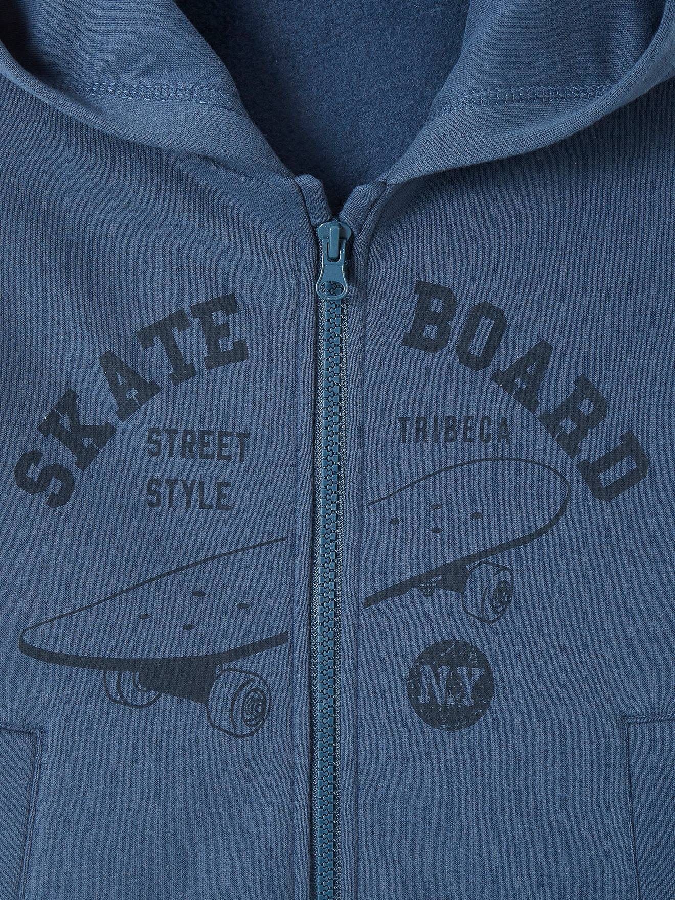 Moletom com zíper Skate, verde pinho infantil