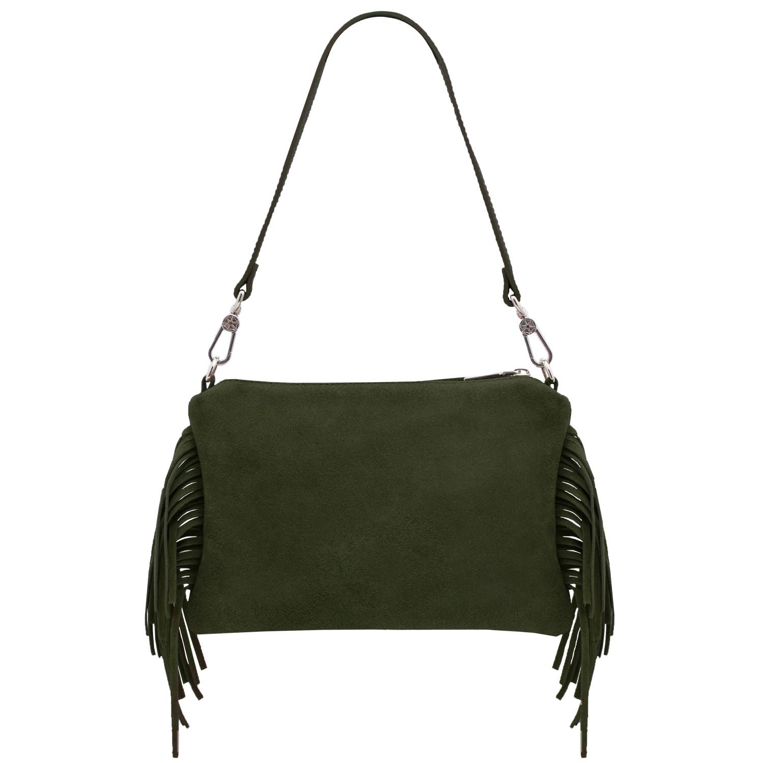 TL142495 – Nomade – Suede leren fringe Clutch