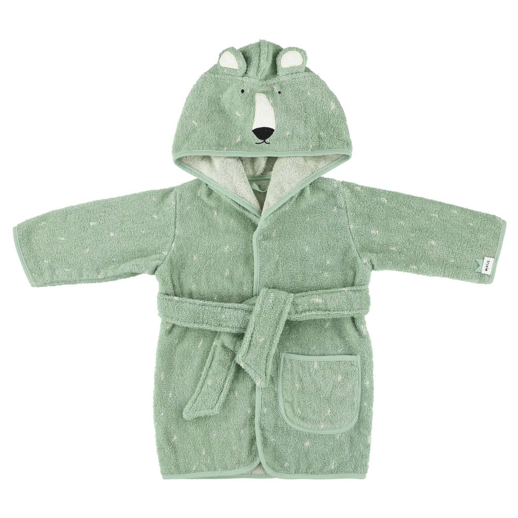 Trixie Mr. Polar Bear badstof badjas groen
