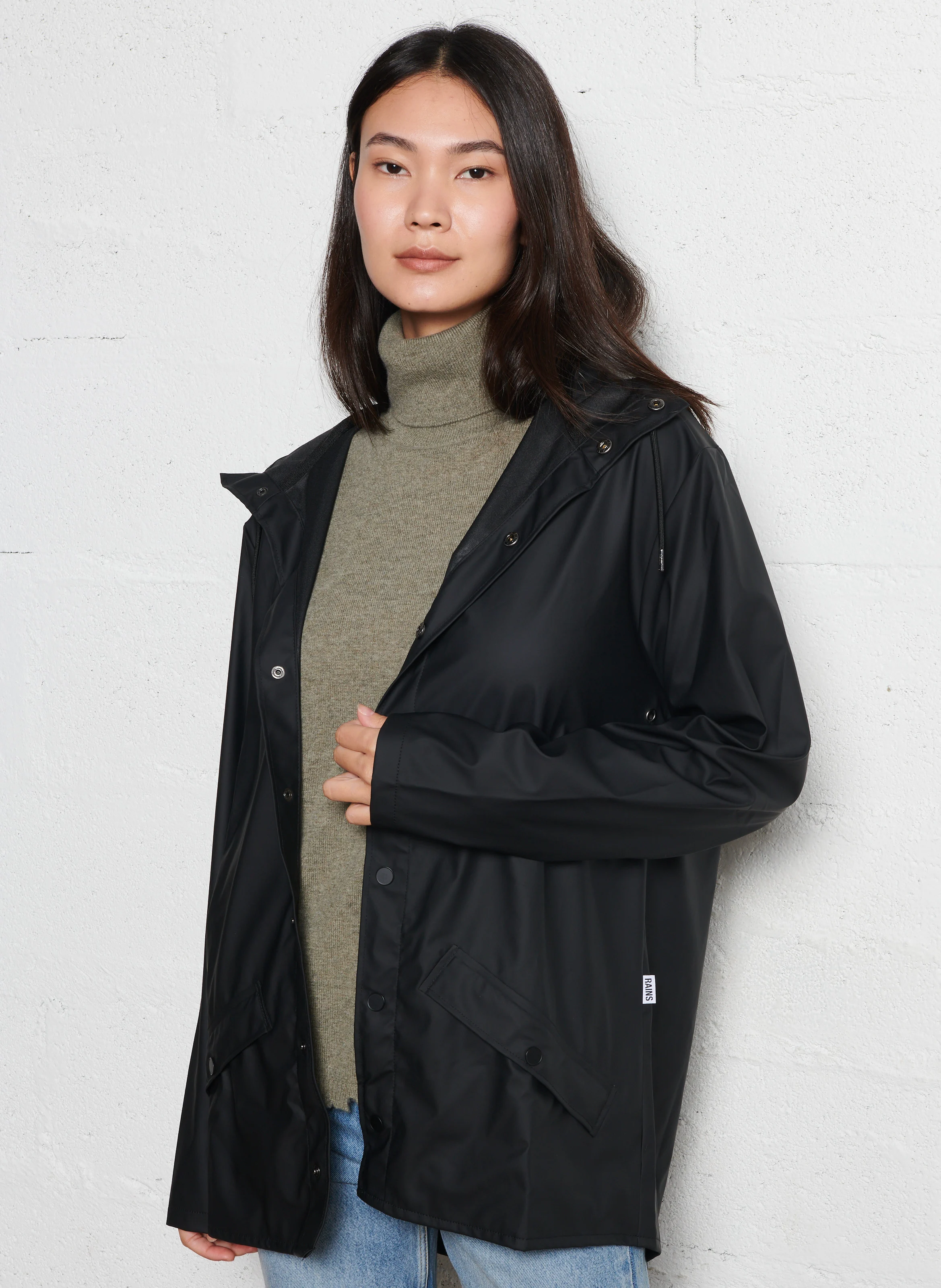 Coupe-vent imperméable à capuche | Noir