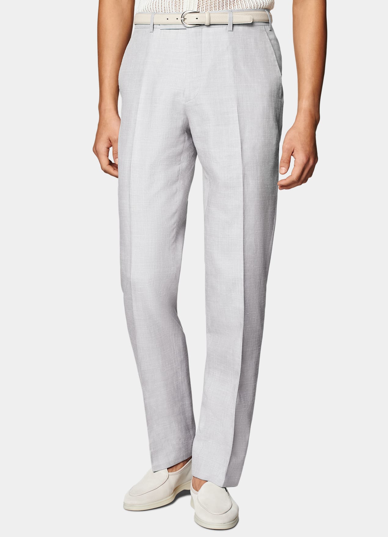 Costume Havana coupe Tailored gris clair