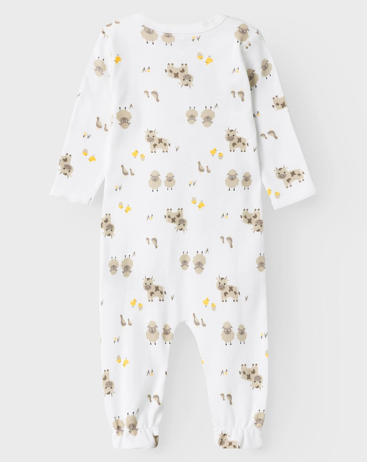 Strampler NBNNIGHTSUIT FARM ANIMALS in bright white