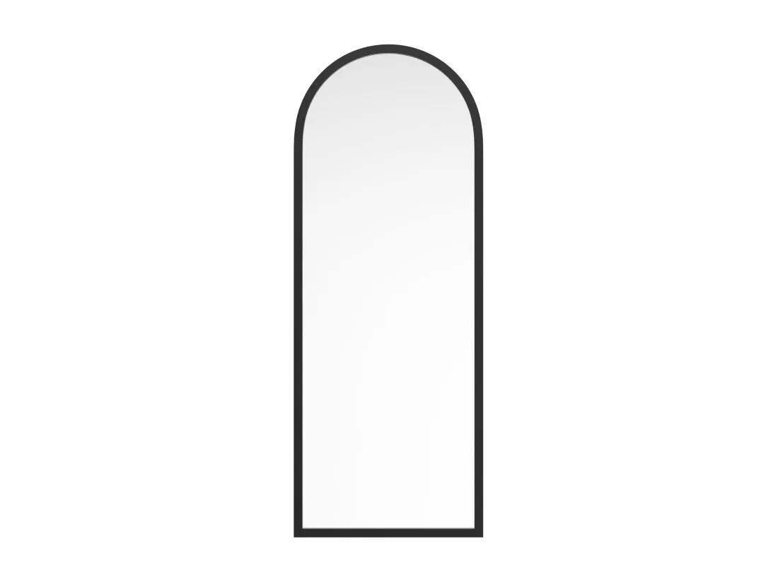 Grand miroir arche en bois de paulownia - L. 65 x H. 170 cm - Noir - SHANGI