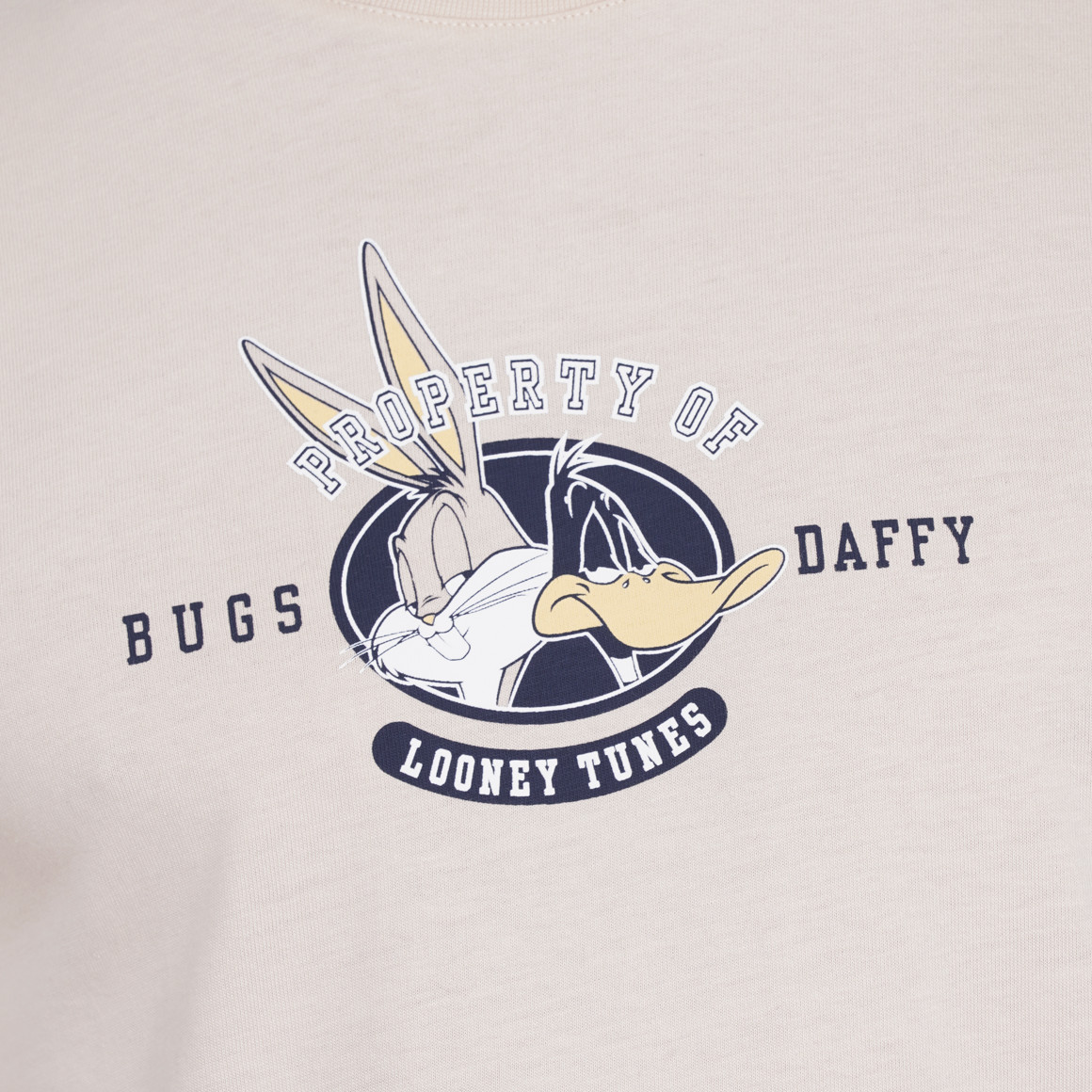 VanVaan Looney Tunes T-Shirt mit Rücken-Print beige