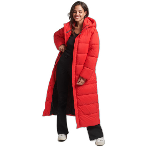Superdry - Doudoune longue femmeCocoon Rojo