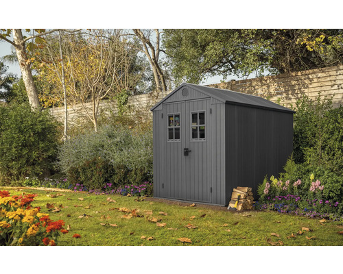 Keter Darwin 6x8 tuinhuis inclusief vloer 190 x 244 cm antraciet