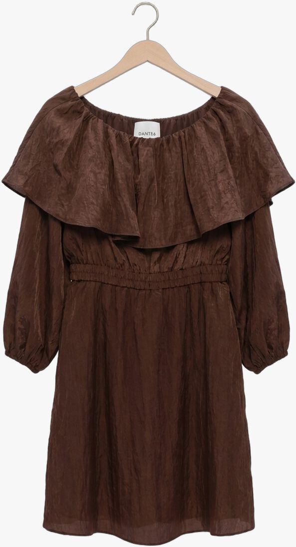 bruine dante6 mini jurk kyo volant mini dress