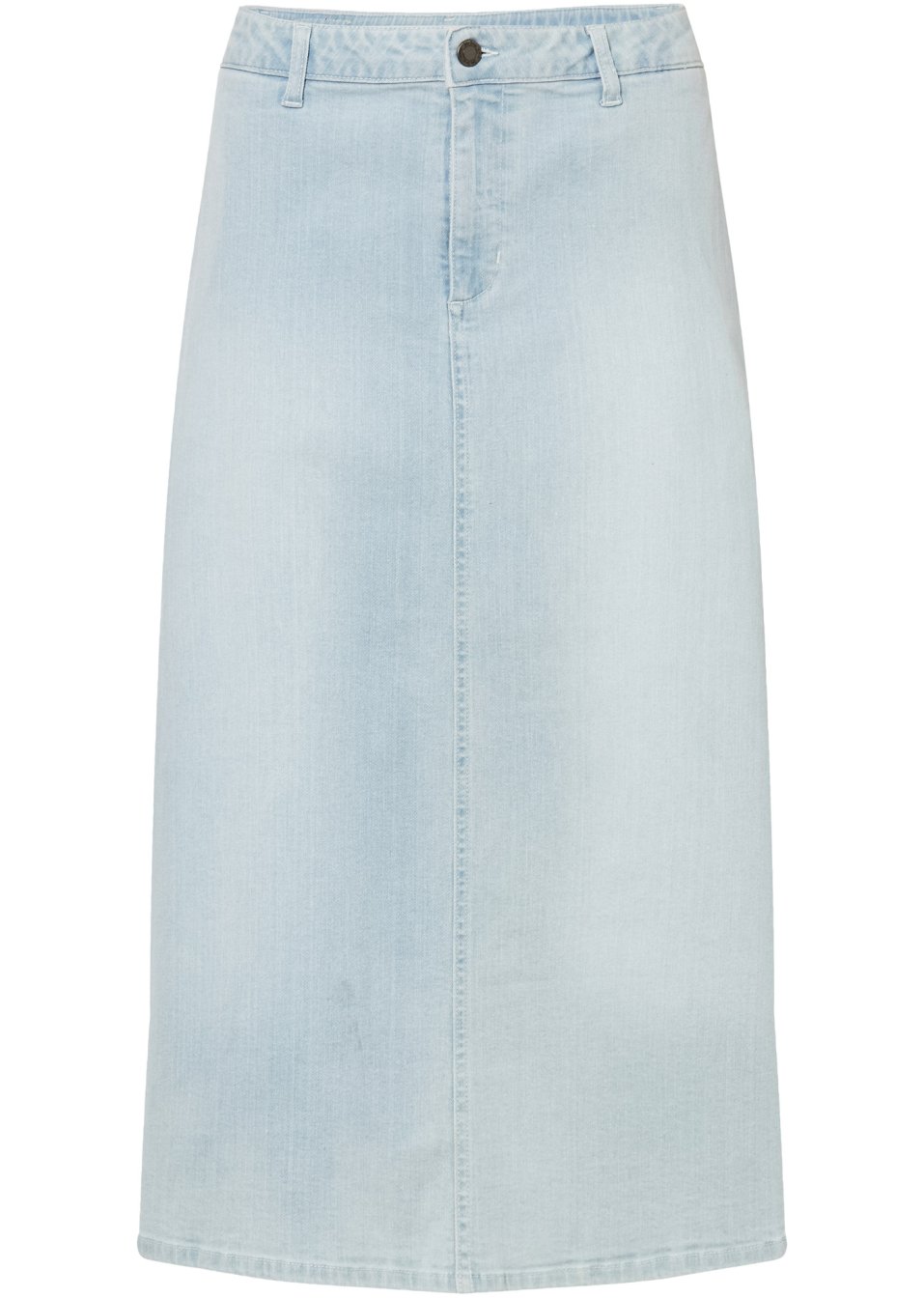 Jupe en jean extensible, longueur midi