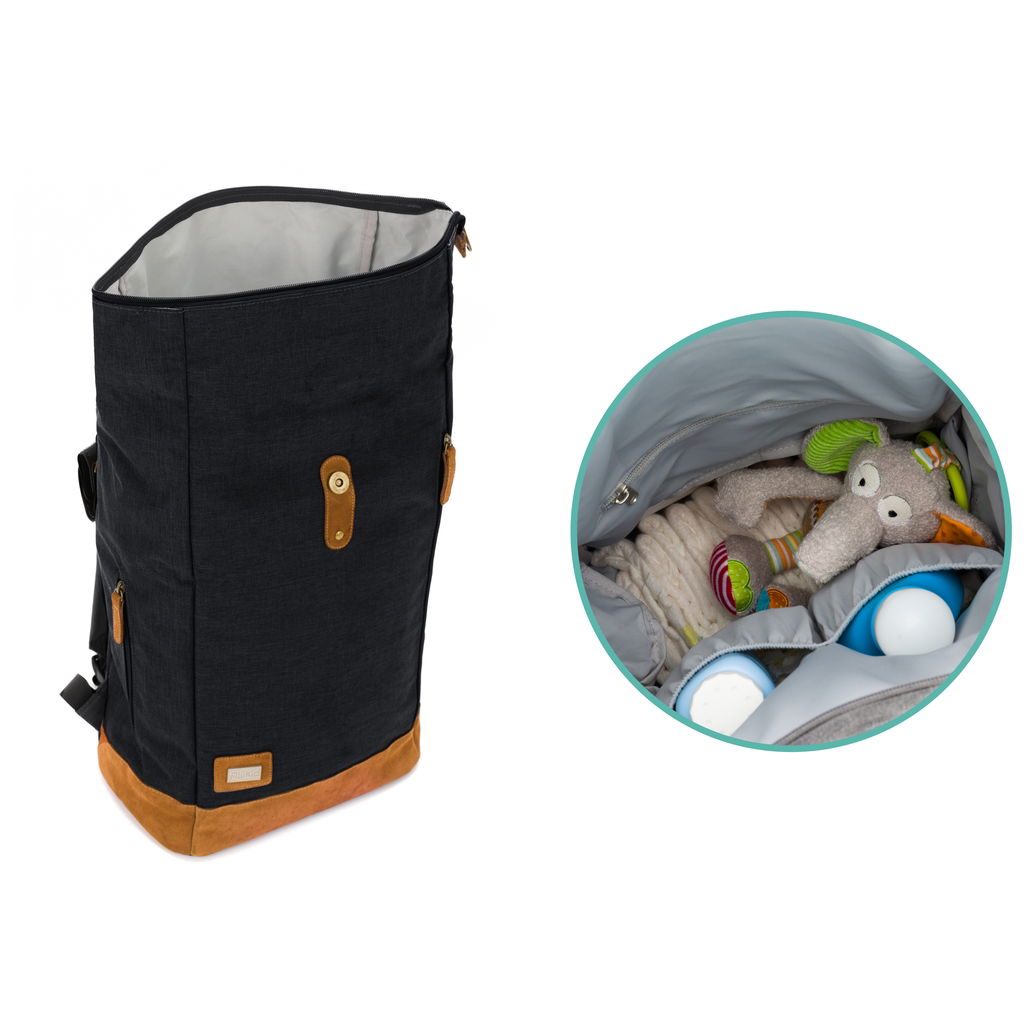 fillikidfillikid   Berlin Wickelrucksack schwarz melange