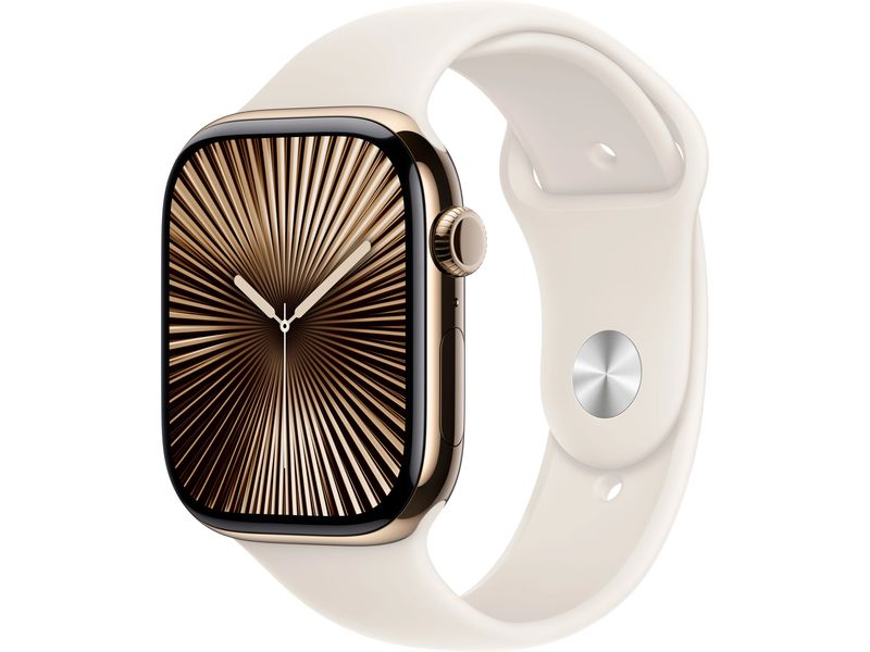 Apple Watch Series 10 46 mm LTE Titanium Gold Sport Polarli Eine glatte Zehn
