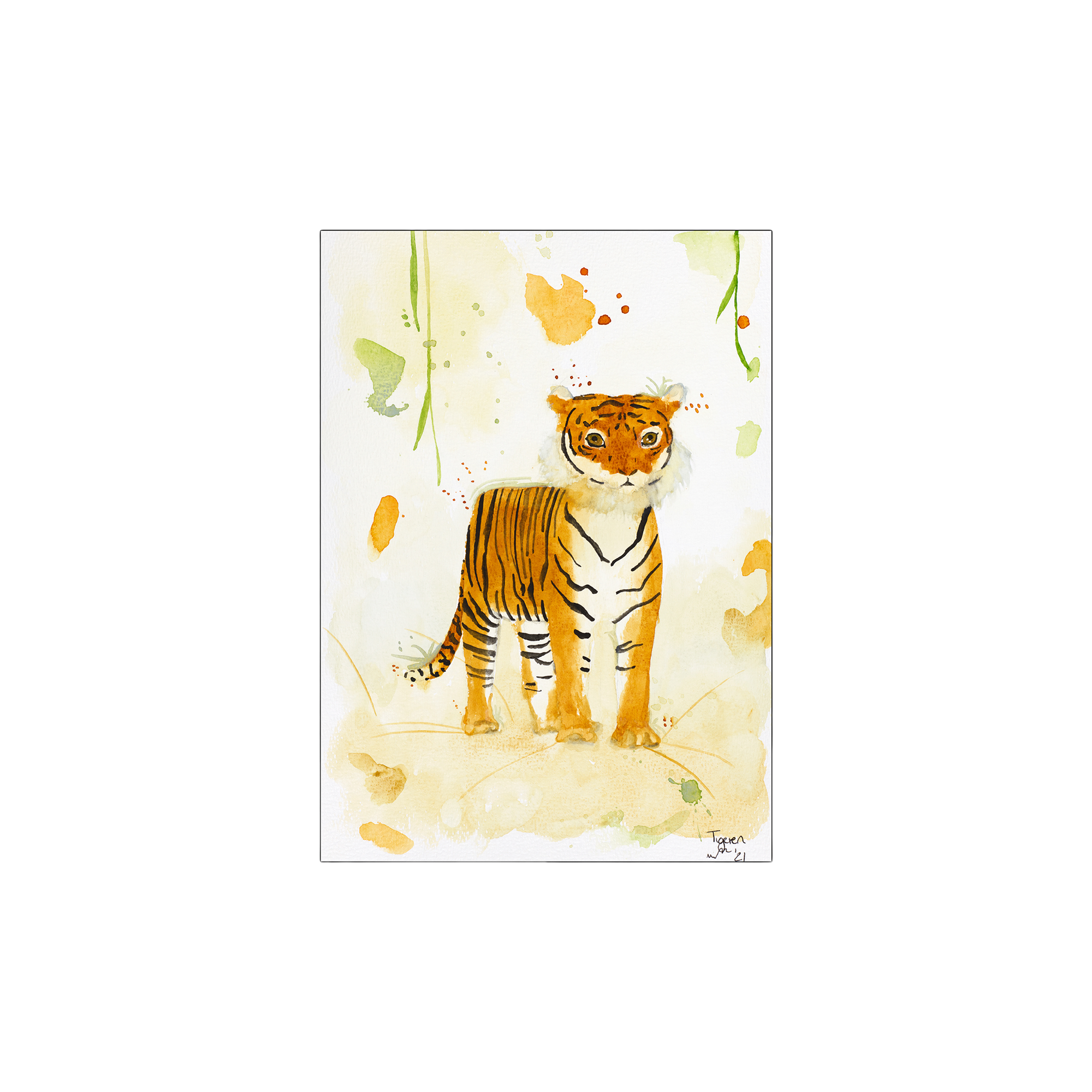 Plakat Tigeren A4 | Et Lille Atelier - Kids. | Multi | Poster and Frame Kids