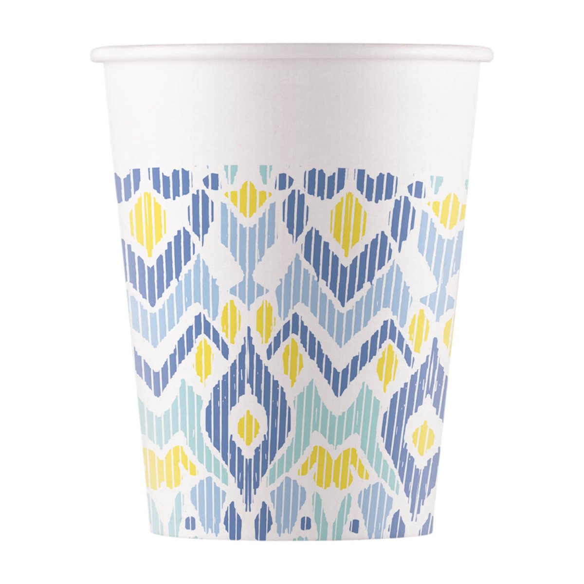 Blauw Gele Beker 200ml 8st