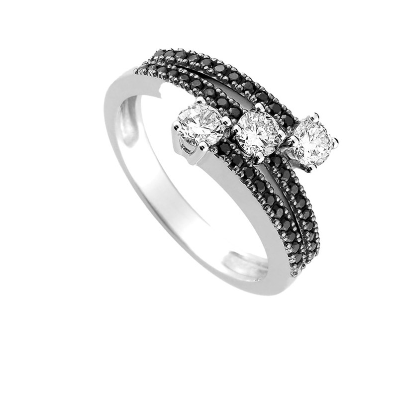 Bague femme - Oxyde de zirconium - Argent 925