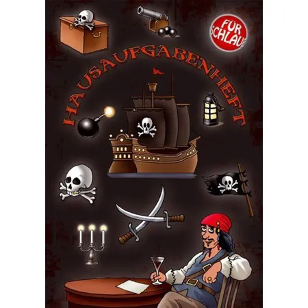 Trötsch Hausaufgabenheft A5 Color für Schlaue, Piratenwelt