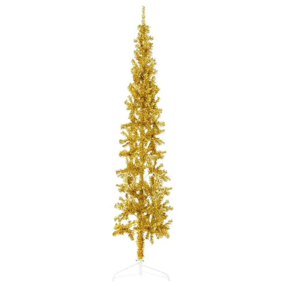 vidaXL - Halve Kunstkerstboom - Goud - 180 cm