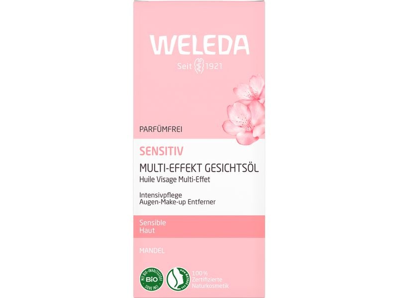 WELEDA Gesichtsöl Sensitiv Mandel 50 ml Natürliches Gesichtsöl beruhigt und stärkt sensible Haut