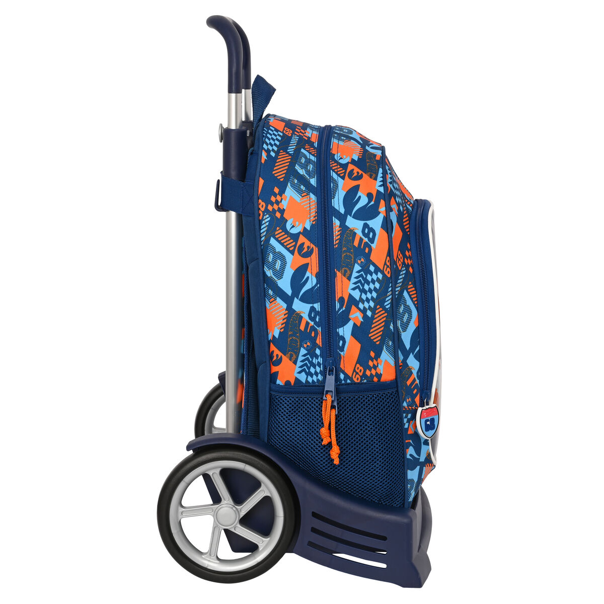 Mochila escolar Hot Wheels Speed Club com rodas