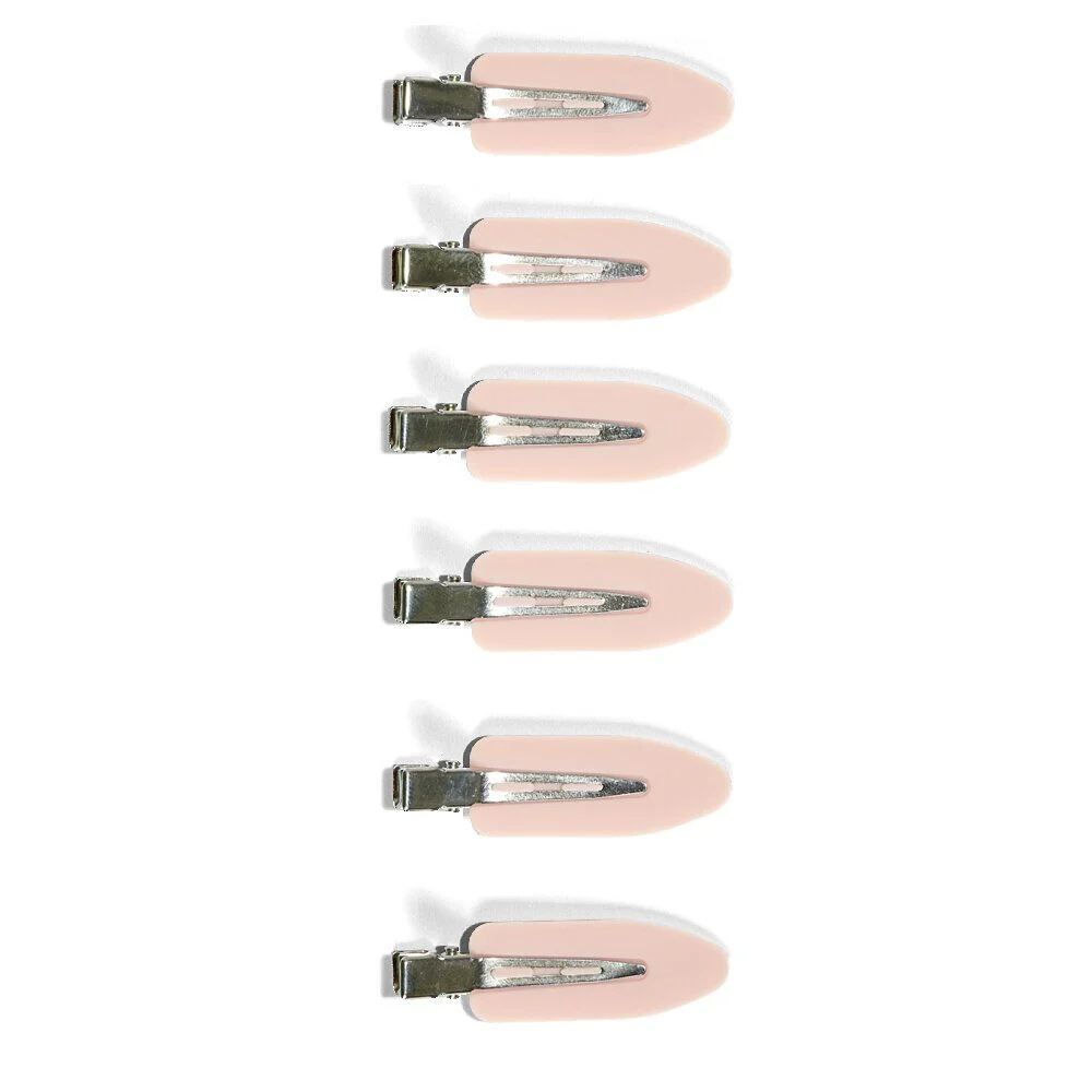 Lot de 6 pinces à cheveux latérales noir ou rose - 2 coloris