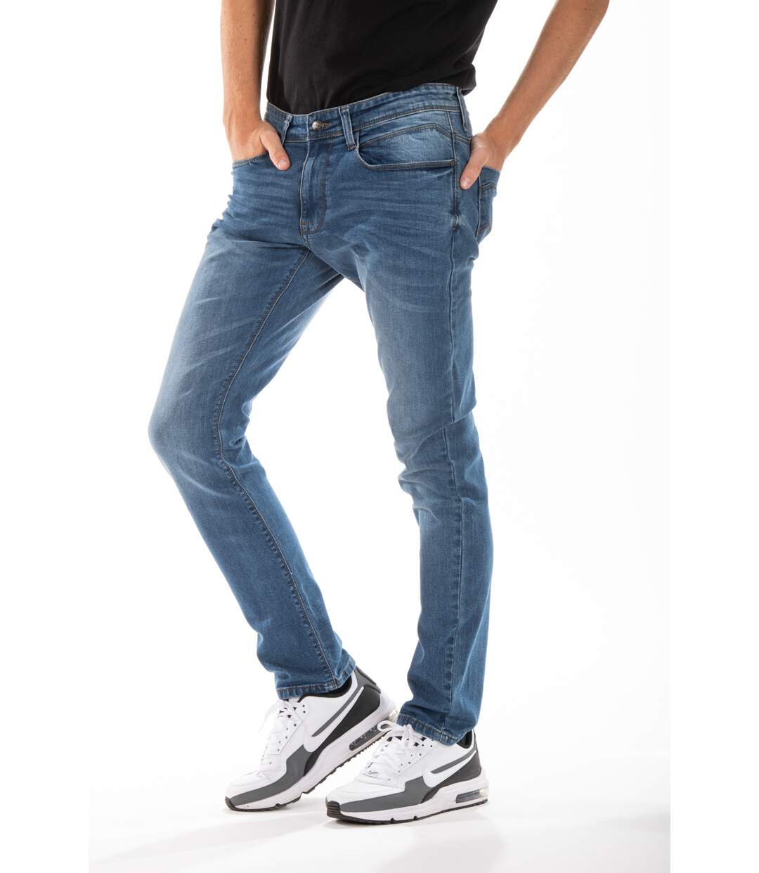Jeans RL80 Fibreflex® super stonewashed coupe droite ajustée DENIM