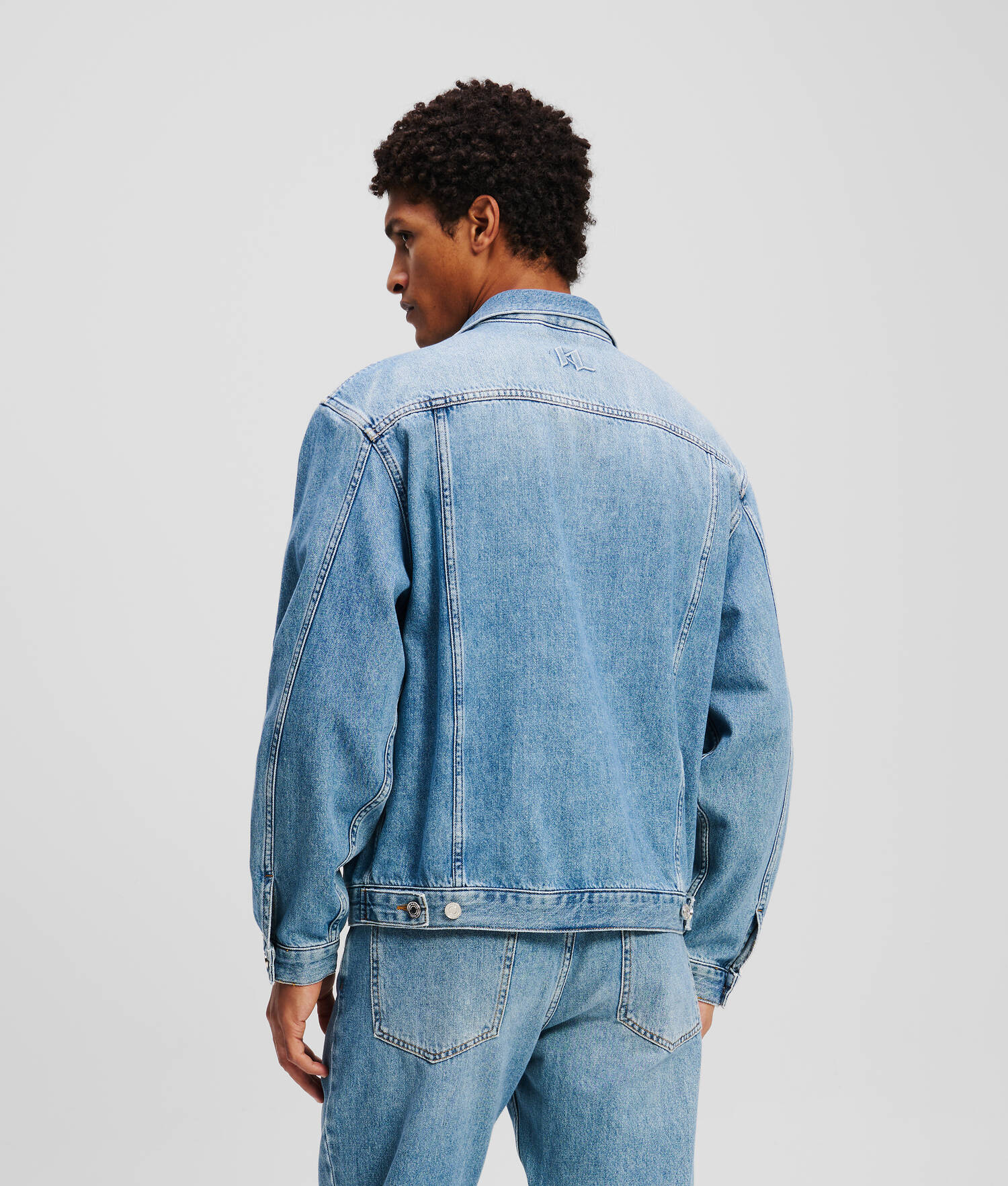 VESTE EN JEAN KL MONOGRAM - Bleu moyen Denim Wash