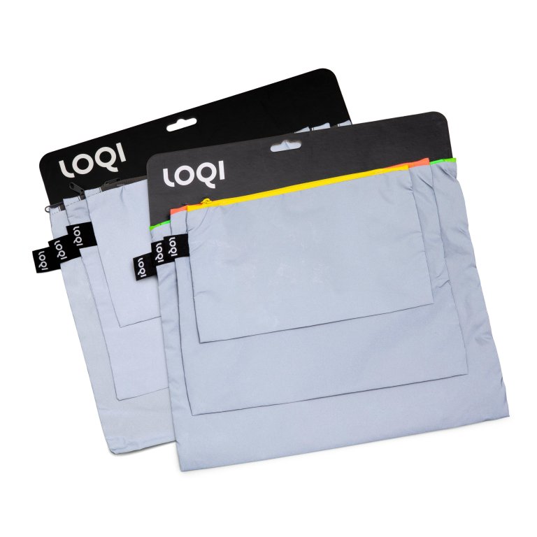 Loqi Reißverschlussbeutel Zip Pockets reflective