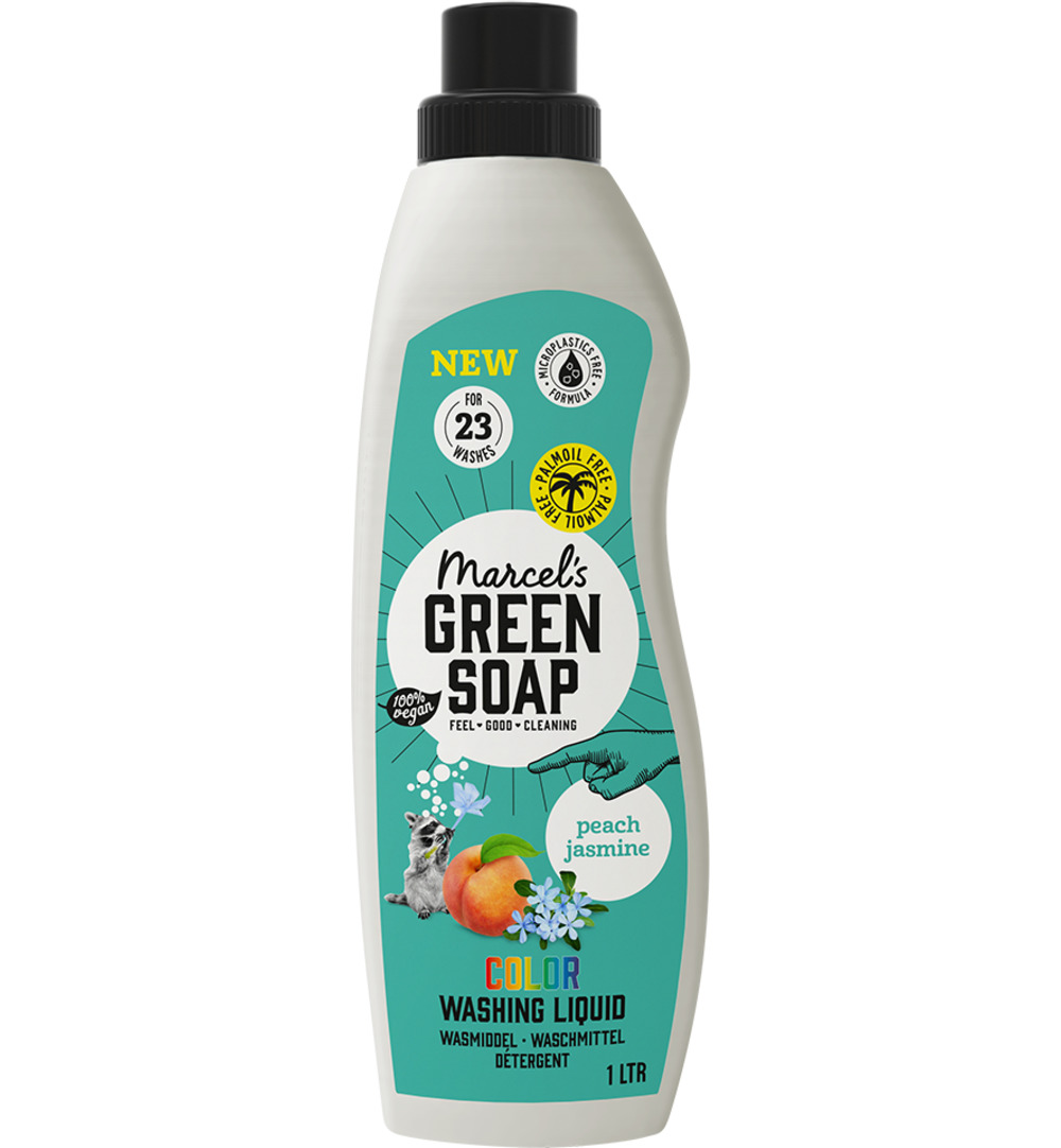Marcel’s Green Soap Wasmiddel Kleur Peach & Jasmin (1000 ml)