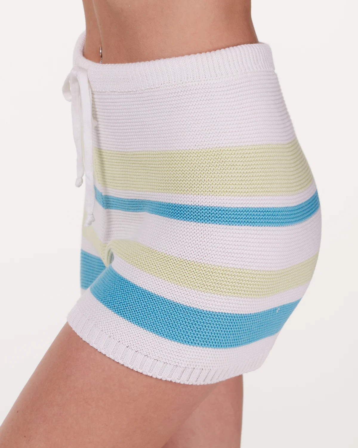 Bumpro Sundazed Striped Knit Shorts Spirello Blue Moon