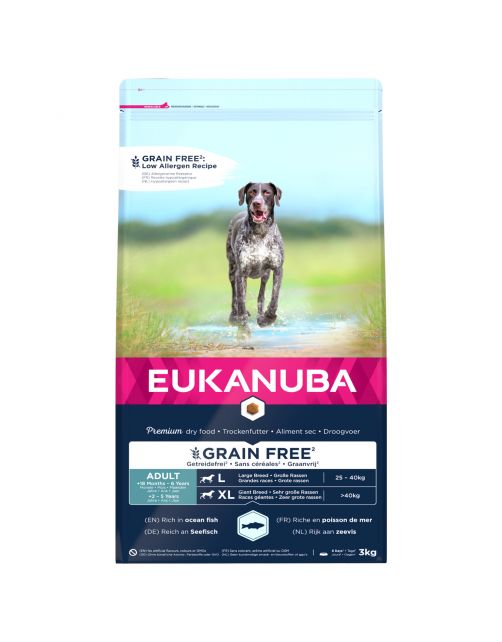Eukanuba Adult Large Grain Free Zeevis - Hondenvoer