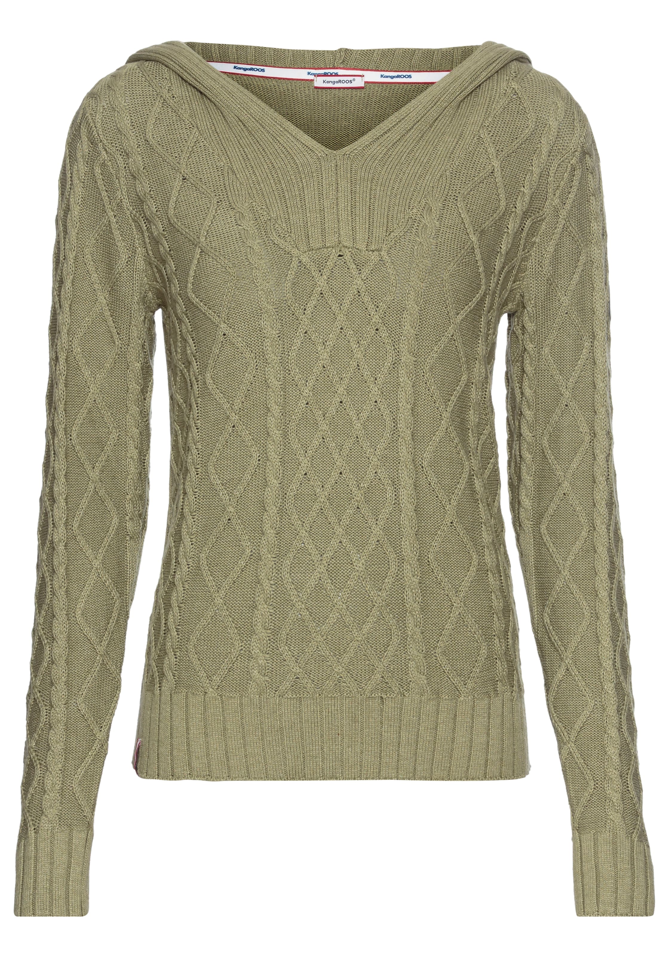 KangaROOS Kapuzenpullover , aus Zopfstrick