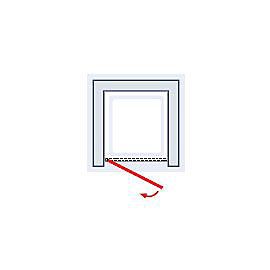 Porte de douche pivotante profilés blancs 90 cm, Schulte Sunny