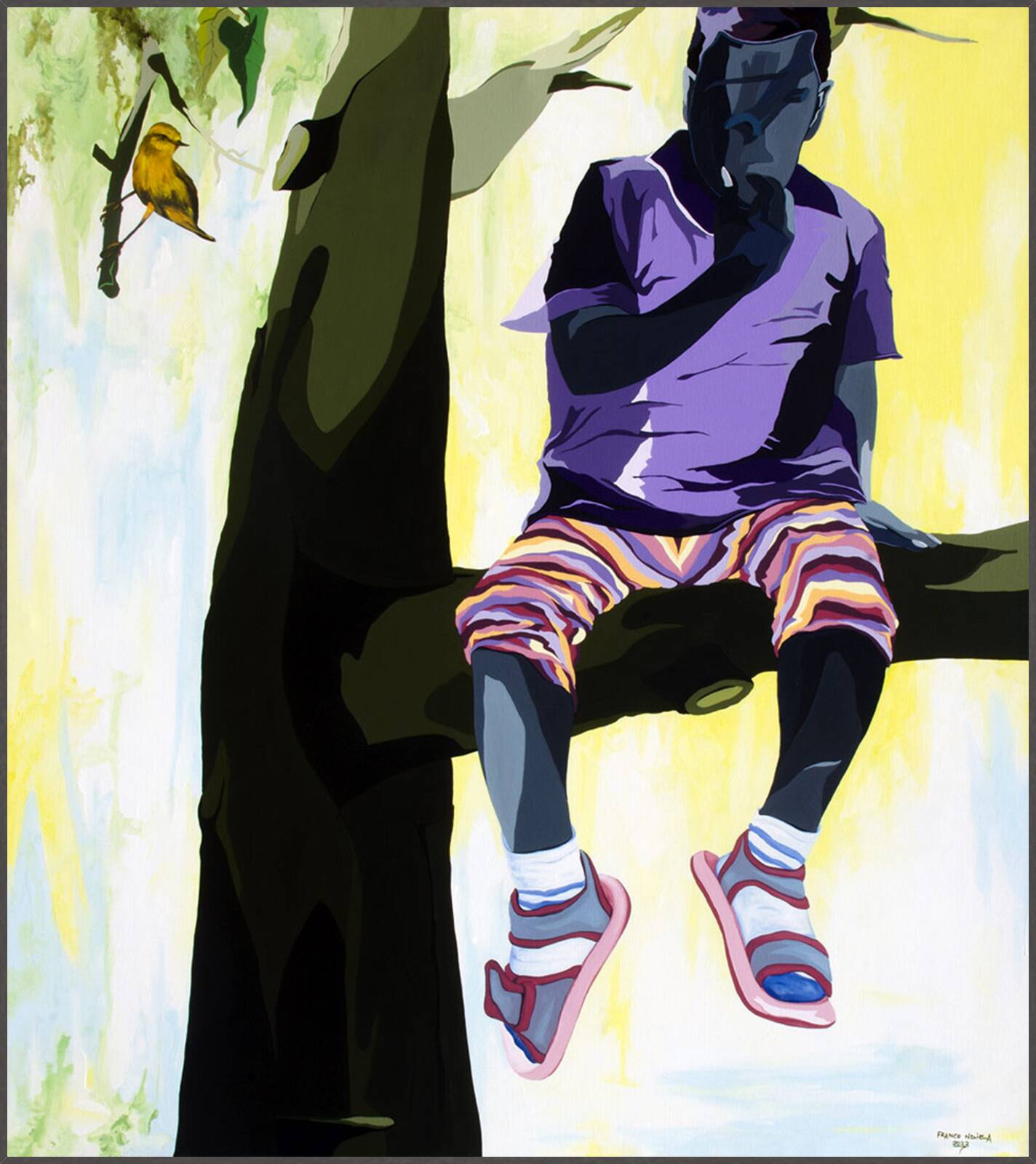 Perché sur l’arbre by Franco Ndiba - Limited Edition. Edition of: 150. Signed.