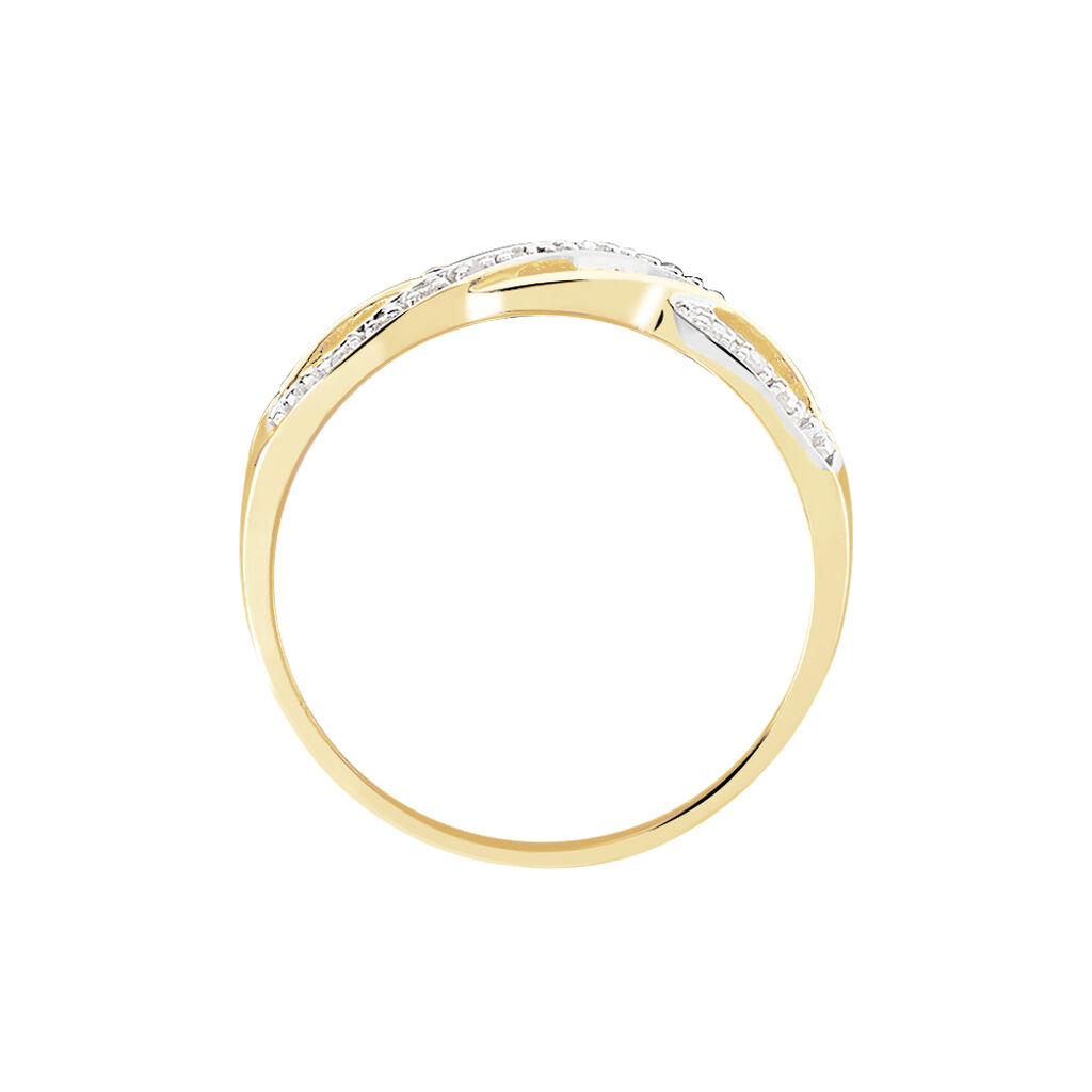 Bague Vaguelette Or Jaune Diamant