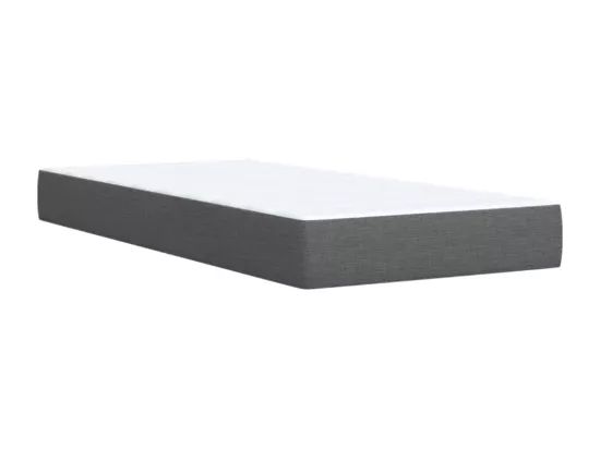 Sommier à lattes de lit et matelas Gris foncé 90x190 cm Tissu