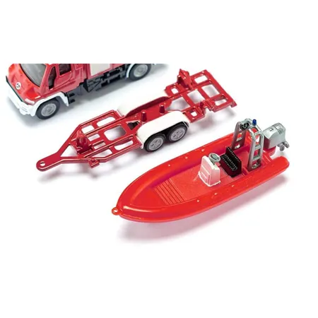 SIKU 1636001 Unimog Feuerwehr mit Boot