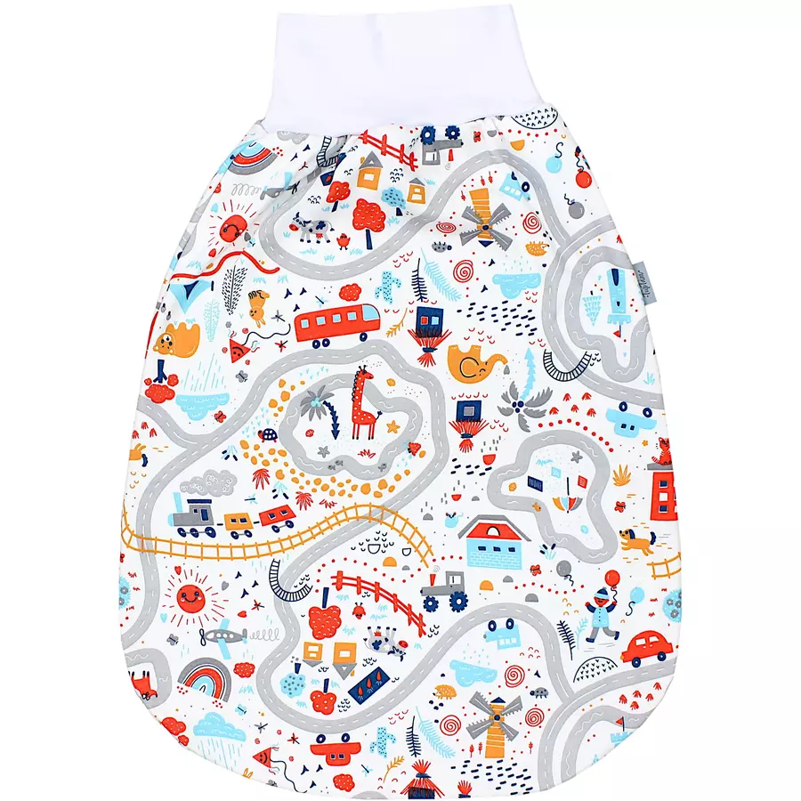 TupTam Baby Strampelsack mit breitem Bund Unwattiert weiß Modell 1