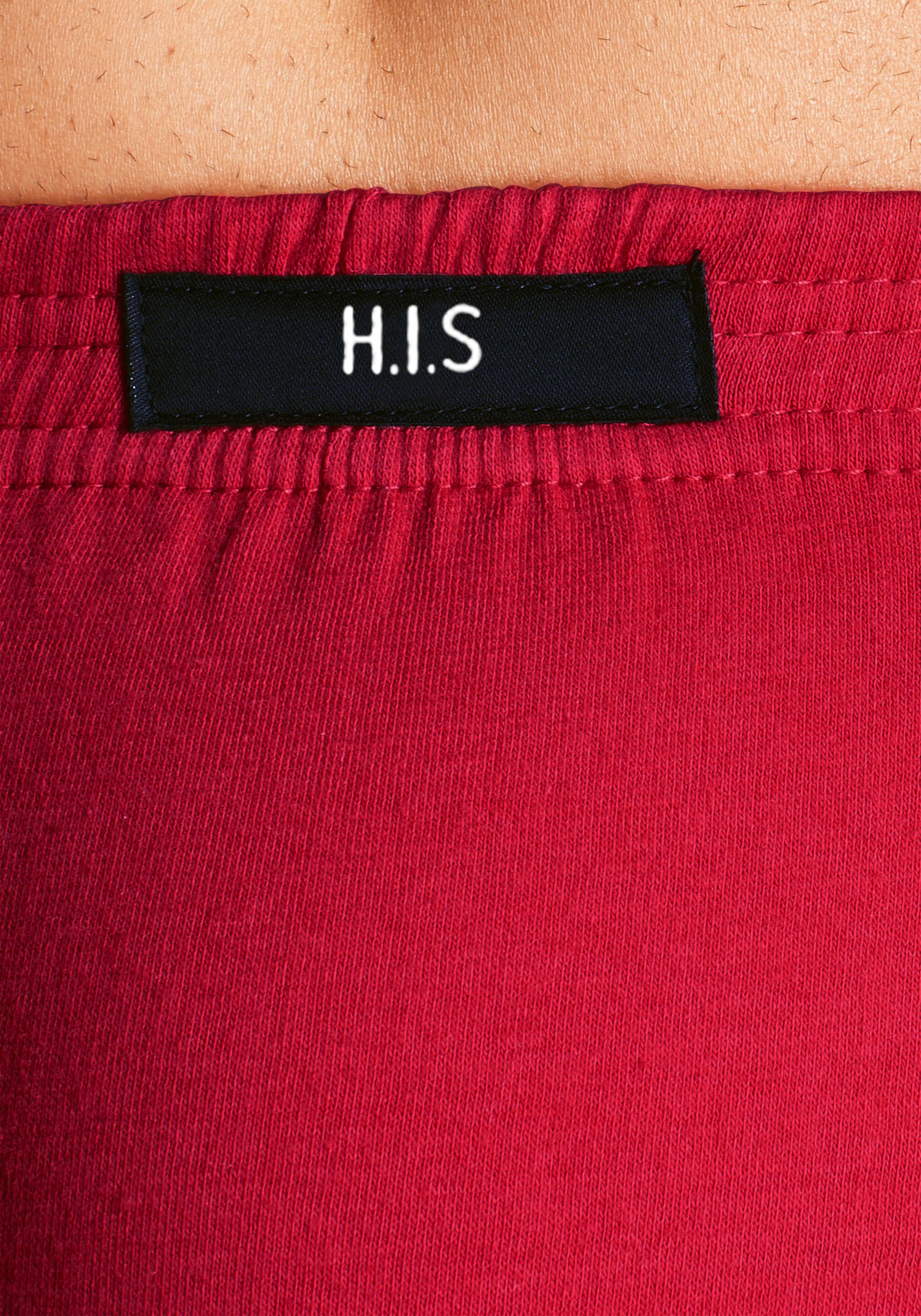 H.I.S Slip in marine, rot, weiß, grau-meliert