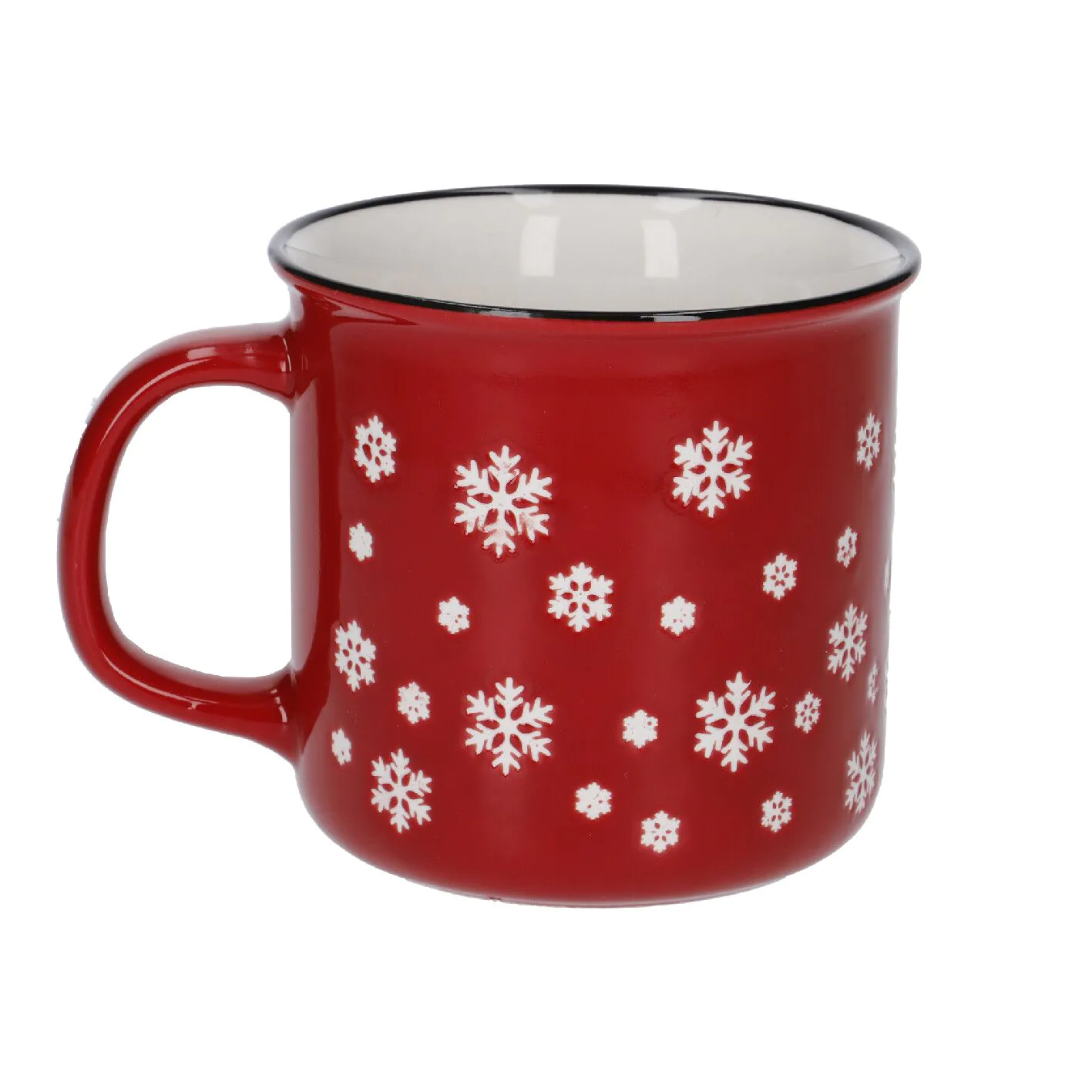 Becher Xmas/Klassik, Flocke/rot, 400 ml